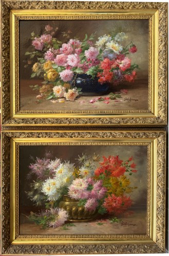 Godchaux Emile (1860-1938) - Paire de compositions florales