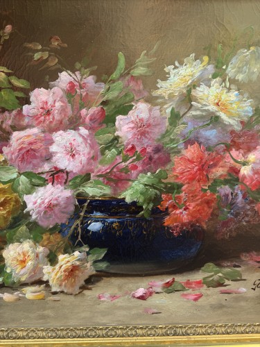 XIXe siècle - Godchaux Emile (1860-1938) - Paire de compositions florales