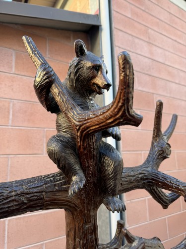 Objet de décoration  - Porte manteau "Ours et ourson dans un arbre", Forêt Noire fin XIXe siècle