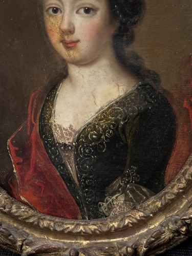 Tableaux et dessins Tableaux XVIIe siècle - Portrait de jeune princesse, école française du 17e siècle