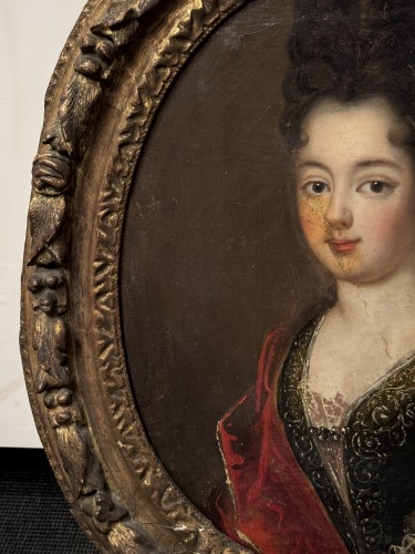 XVIIe siècle - Portrait de jeune princesse, école française du 17e siècle