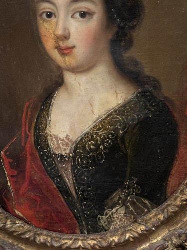 Portrait de jeune princesse, école française du 17e siècle - 