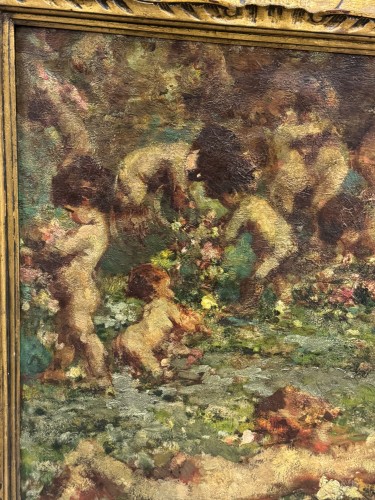 Vincenzo Irolli (1860 - 1949)  - Jeux de putti - 