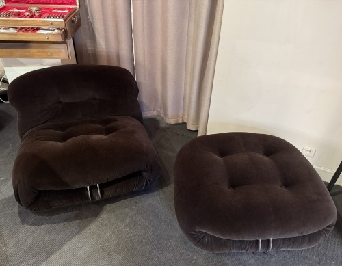 Seating  - Velvet living room, Soriana model by Afra &amp; Tobia Scarpa circa 1970