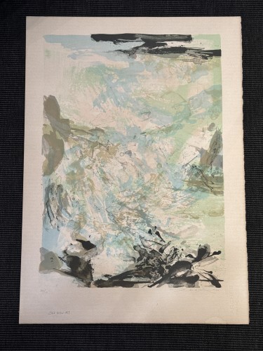 Antiquités - Zao Wou-ki (1921 - 2013) - Lithographie polychrome numérotée 87/100