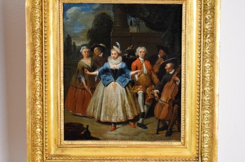 XVIIIe siècle - Jan Baptist Lambrechts, banquet et scène de danse