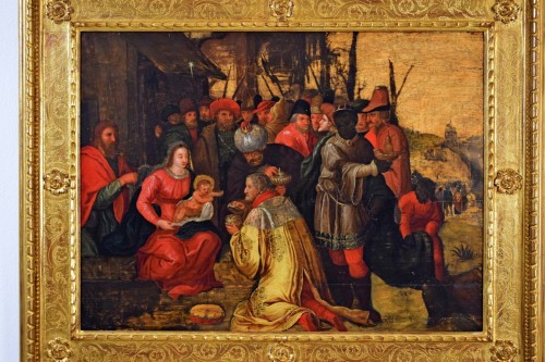 Tableaux et dessins Tableaux XVIe siècle - Adoration des mages, Frans Franken III Et Aides