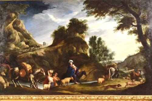 Pier Francesco Cittadini (1616 - 1681, Jacob et sa famille se rendent en Egypte - Brozzetti Antichità