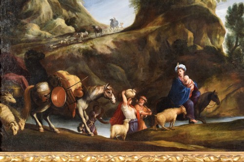 XVIIe siècle - Pier Francesco Cittadini (1616 - 1681, Jacob et sa famille se rendent en Egypte