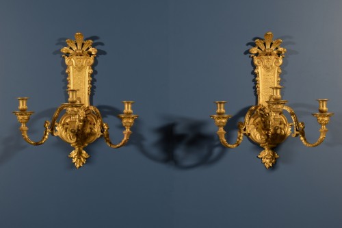 Lighting  -  Pair of French 19th Century Gilt Bronze Sconces