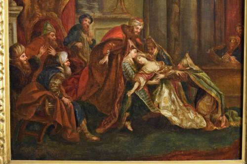 L’évanouissement d’Esther devant Assuero, école française du 18e siècle - 