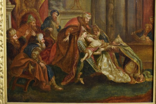  - L’évanouissement d’Esther devant Assuero, école française du 18e siècle