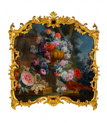 Michele Antonio Rapos (1733-1819), Nature morte de fleurs et de fruits