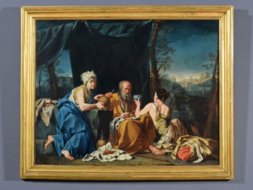 Lot and His Daughters, Giuseppe Gambarini (1680-1725) - Paintings & Drawings Style French Regence