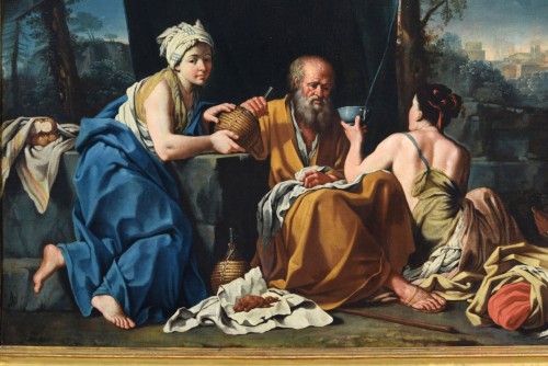 Lot and His Daughters, Giuseppe Gambarini (1680-1725) - French Regence