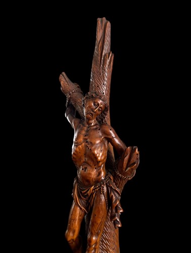 Antiquités - Sculpture of Saint-Sebastian. 17th century