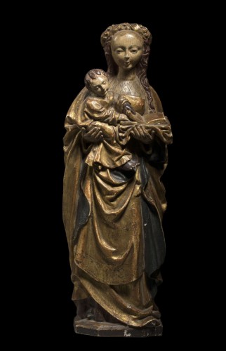 Vierge à l'Enfant, Malines vers 1520 - Sculpture Style Moyen Âge