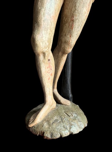 Moyen Âge - Sculpture en tilleul de St-Sébastien, Allemagne début du XVIe siècle