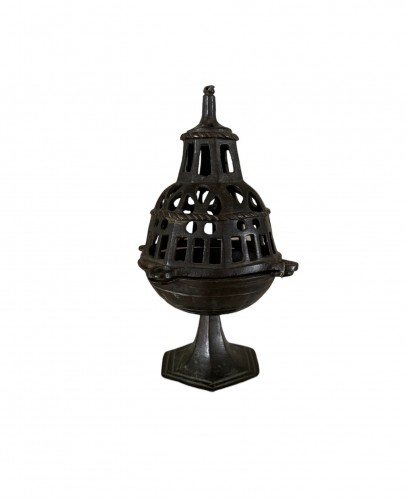 Gothic bronze incense burner, Flemish late 15th century - Religious Antiques Style Middle age
