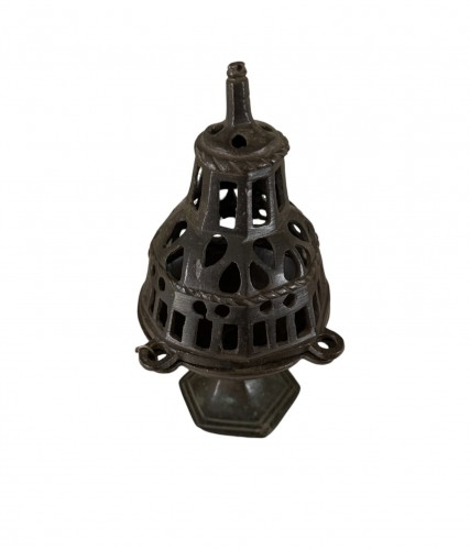 Religious Antiques  - Gothic bronze incense burner, Flemish late 15th century