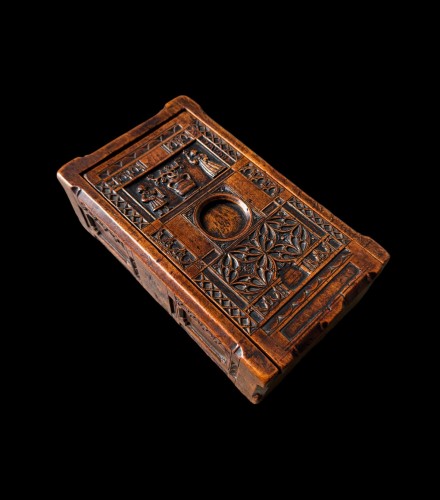 Early 16th century Late gothic fruitwood wedding box - Religious Antiques Style 