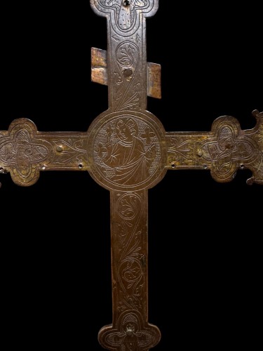 Gilt copper processional cross. Ca. 1280-1300 - 