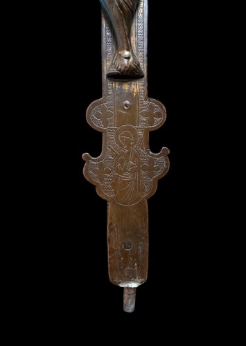 Middle age - Gilt copper processional cross. Ca. 1280-1300