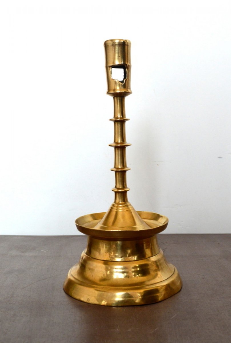 A Gothic brass Candlestick.Late 15th century. - Ref.61276