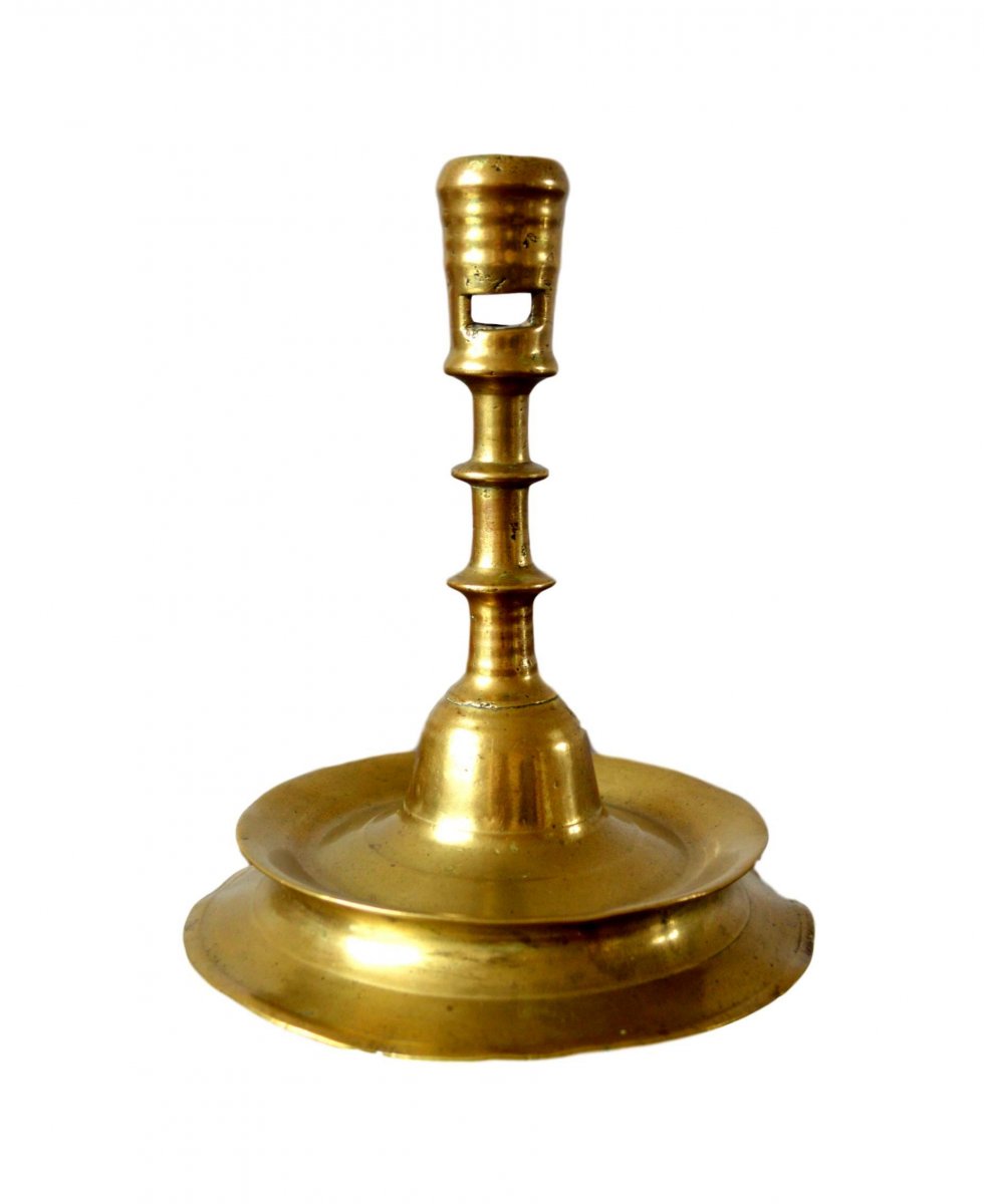 A Gothic brass Candlestick.Late 15th century. - Ref.63941