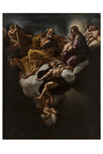 Giovan Battista Beinaschi (1634/1636-1688) Saint Luc dessinant la Vierge et l'Enfant