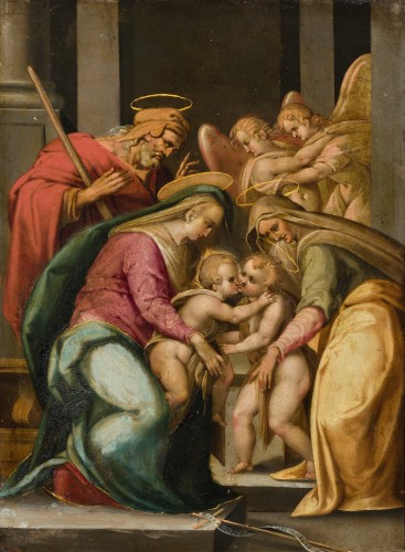 Francesco Cavazzoni (1559 - 1612) Holy Family, Elizabeth, St. John