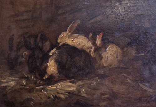 Groupe de lapin - Antoine Vollon (1833 - 1900)