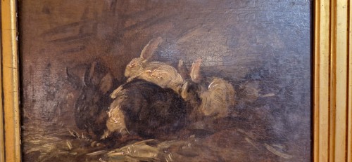 Groupe de lapin - Antoine Vollon (1833 - 1900) - Tableaux et dessins Style 