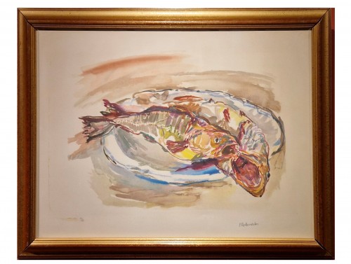 Poissons 1979 - Oskar KOKOSCHKA (1886 - 1980)