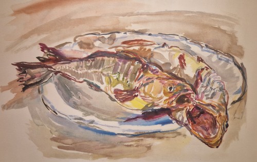 Poissons 1979 - Oskar KOKOSCHKA (1886 - 1980) - Castellino Fine Arts