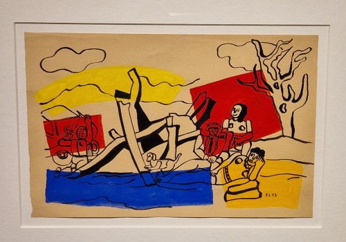 Tableaux et dessins Dessin, Aquarelle & Pastel - La partie de campagne 1953 - Fernand LÉGER (1881 - 1955)