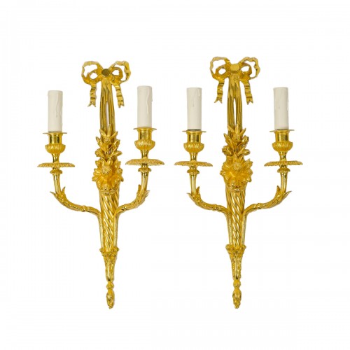 A Pair of Wall-Lights in Louis XVI Style