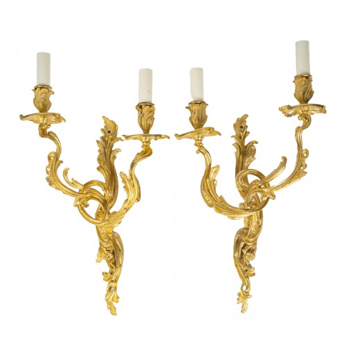A Pair of Wall - Lights in Louis XV Style