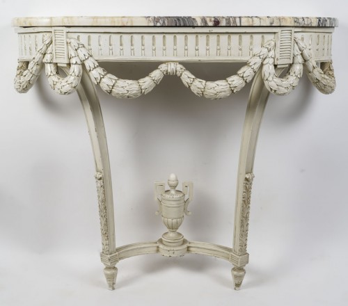 Furniture  - A Pair of late 19th ce,ntury Console Tables in Louis XVI Style