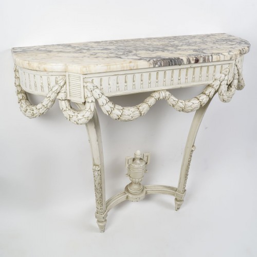 19th century - A Pair of late 19th ce,ntury Console Tables in Louis XVI Style