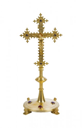 Crucifix d'autel en bronze