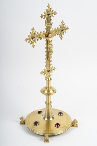 Crucifix d'autel en bronze - Art sacré, objets religieux Style Napoléon III