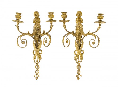 Paire d'appliques d'époque Louis XVI 