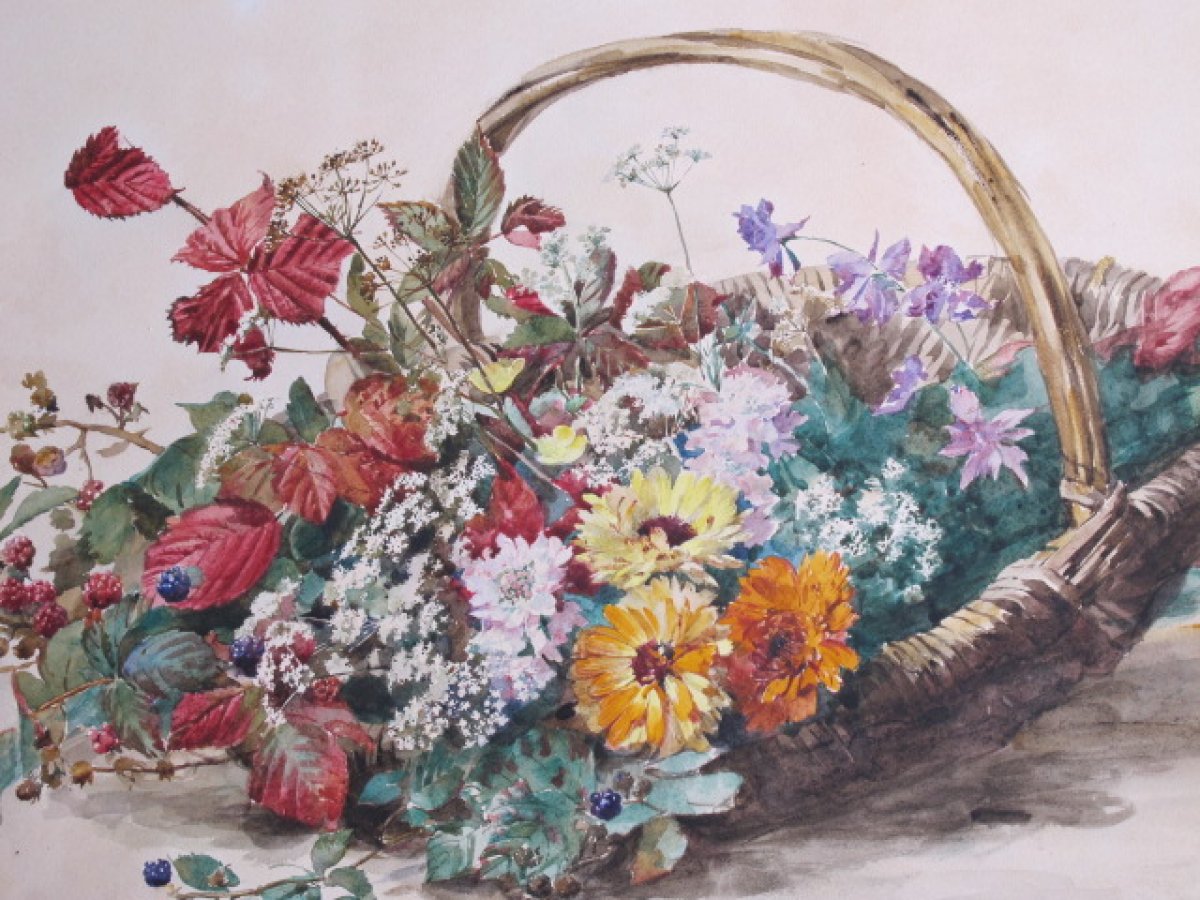 Madeleine Lemaire 1845 1928 Panier De Fleurs