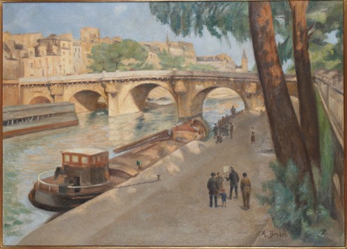 Le Pont Neuf à Paris signée BROËT (1873-1942)