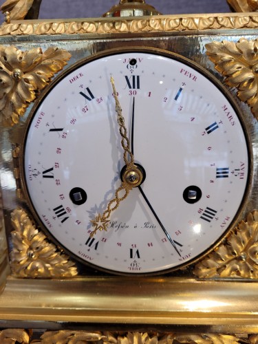 Horlogerie  - Importante pendule Louis XVI à complications, signée A.Hessen