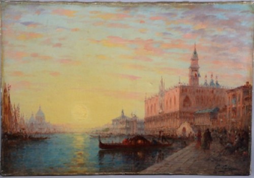 Charles Clement CALDERON (1870 - 1906) - Vue de Venise - Tableaux et dessins Style Napoléon III