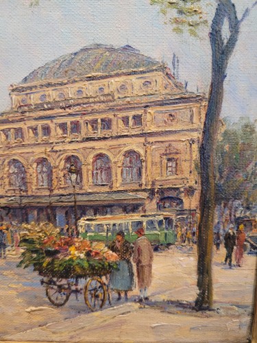 Tableaux et dessins Tableaux du XXe siècle - Malfroy, la place du Châtelet à Paris - Charles Henry MALFROY