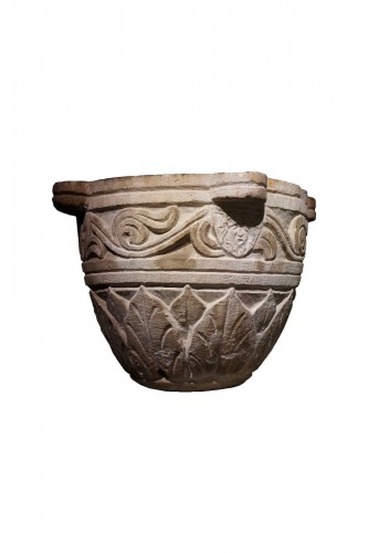 Mortar with Floral Decorations after the  Antique