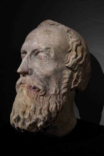 Portrait head of a bearded man - Sculpture Style 